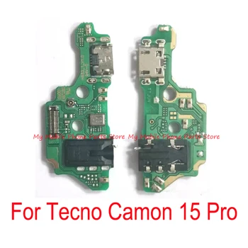 USB şarj yuvası Bağlantı Noktası Konektörü Flex Kablo Tecno Camon 15 Pro 15pro USB Şarj şarj Kurulu Bağlantı Noktası Flex Kablo Parçaları