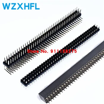 1 adet 2.54 mm 3 * 40P üç sıralı erkek ve dişi 3x40 ayrı PCB pinli konnektör pin sıra 3x40p altın kaplama ayaklar 90 derece bükülmüş başlık