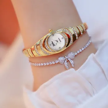 Moda Rhinestone Saatler Kadınlar Lüks Marka Paslanmaz Çelik Bilezik saatler Bayanlar Kuvars Elbise Saatler reloj mujer Saat