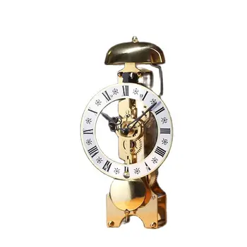 Lüks Rerto Altın Masa Saati Sessiz Metal Mekanik Masa sarkaçlı saat İskandinav Saf Bakır Masaüstü Saatler Saatler Manuel Hediye
