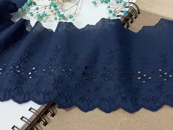 Lacivert LvKong saf pamuk dantel dantel nakış aksesuarları DIY zanaat elbise etek etek etek