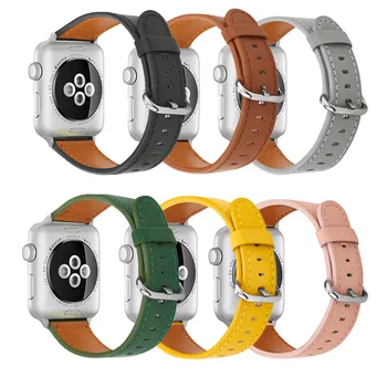 Deri Kayış Apple Ürünü için 38mm 40mm 42mm 44mm Watchband Bilezik apple saat bandı Serisi 6 SE 5 4 3 2 1