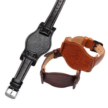 18 20 22mm Siyah Kahverengi Hakiki erkek Deri saat kayışı İçin Fo-ssıl JR1401 Ro-lex O-mega Bileklik Tepsi Watchband Bilezik