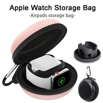 apple Watch için 8 Ultra Manyetik şarj kablosu Baz Kılıf iwatch 7 bant 6 5 4 Saat tutucu Bluetooth Airpods Kulaklık saklama kutusu