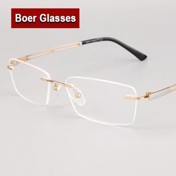 Yeni Moda Saf Titanyum Gözlük Miyopi Gözlük Optik Reçete Gözlük Erkek Gözlük Erkekler Çerçevesiz Çerçeveleri 2871
