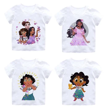 Yeni Encanto Mirabel Çocuk Giysileri T-Shirt Disney T Shirt Yaz Çizgi Film Kawaii Moda Anime Üstleri Erkek Kız Kıyafetler Tees Gömlek