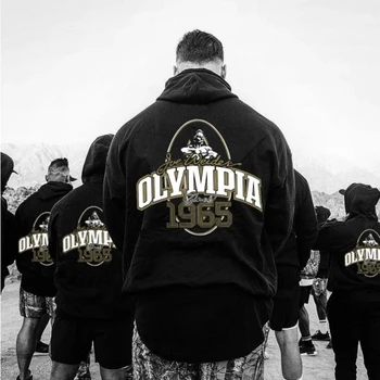 2021 Sonbahar erkek Moda Yeni Orsay Hatıra Spor Kapüşonlu Sweatshirt Trend Gevşek Olympia Rahat Koşu Spor Üstleri