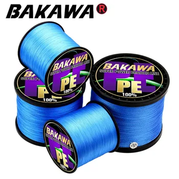 BAKAWA 500 M 300 M 1000 M 4 Tellerinin PE Örgülü Tel Multifilament Japon Güçlü Olta Çok Renkli