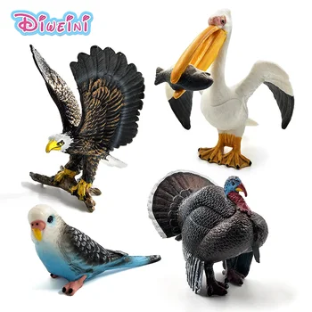 Sıcak oyuncaklar Deniz Kartal Papağan türkiye kuş aksiyon figürü plastik Hayvan Modeli peri bahçe dekorasyon heykelcik tek parça Çocuk için Hediye