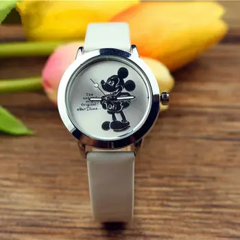 Yeni 3D Mickey Mouse Minnie quartz saat Çocuk Öğrenci Karikatür Sevimli Kadın Bayanlar Kol Saati Montre Dökün Enfants Kinderhorloge