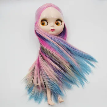 Ücretsiz Kargo renkli RBL-901 DIY Çıplak Blyth doll doğum günü hediyesi kız için 4 renk büyük göz bebek güzel Saç sevimli oyuncak