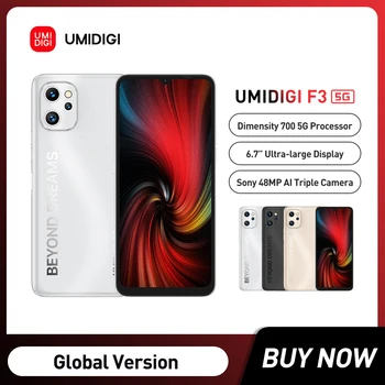 UMIDIGI F3 5G Telefon Android 12 Akıllı Telefon Dimensity 700 6.7 