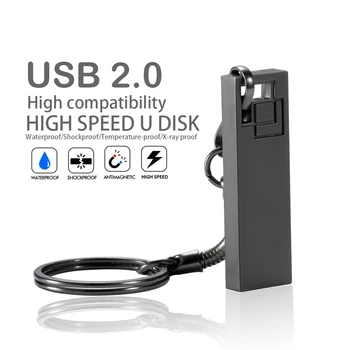 JASTER Süper Mini USB bellek Sürücüler 64GB Yüksek Hızlı Kalem Sürücü 32GB Gerçek Kapasite Siyah Memory Stick Ücretsiz Anahtarlık Pendrive 16GB