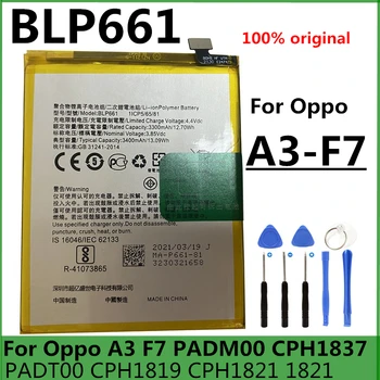 Yeni Orijinal 3400mAh BLP661 Pil için Oppo A3 F7 PADM00 CPH1837 PADT00 CPH1819 CPH1821 1821