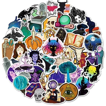 10/30/50 ADET Ortaçağ Sihirli Cadı Karikatür Sticker DIY Dizüstü Bagaj Kaykay Graffiti Çıkartmaları için Eğlenceli Çocuk Oyuncakları Hediye