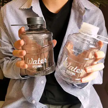 Mini Kova Su Şişesi 600ml Yaratıcı Kişilik Meyve Çayı Fincan Fincan Öğrenci Taşınabilir Spor Plastik su Isıtıcısı 