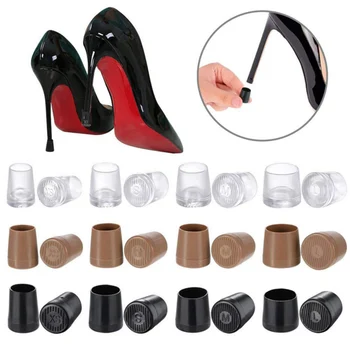 10 Pairs Yüksek topuk Stoper Seti kaymaz PVC Ayakkabı Topuk Koruyucu Kiti Ayakkabı Aksesuarları, Şeffaf, XS