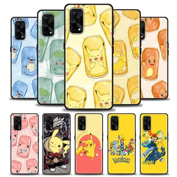 Sevimli Pokemon Pikachu Karikatür telefon kılıfı OPPO Realme İçin C1 C2 C3ı C21 C21Y C25s C15 C11 C12 C20 CT GT GT2 X50 Narzo Pro 5G Kapak