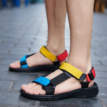 Erkek Sandalet Basit Rahat yaz Ayakkabı rahat ayakkabılar Açık Plaj Tatil Sandalet 2022 Yeni Erkek Rahat Sandalet ayakkabı