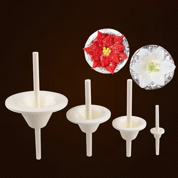 8 adet / takım Plastik zambak çiçeği Tırnak Fincan Seti Sugarcraft Kek Dekorasyon kek dekorasyon ucu setleri