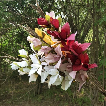 JAROWN yapay çiçek Glayöl Orkide Çiçek Ipek Tek Çiçekler Şube Düğün Ev Dekor DIY Çiçek Düzenleme Malzemeleri