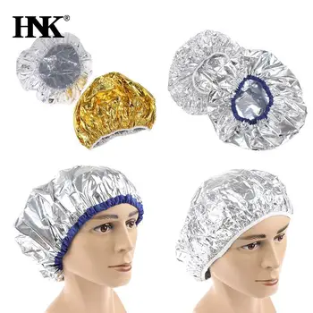 Duş başlığı ısı yalıtımı alüminyum folyo şapka elastik banyo kap kadınlar için kuaför banyo