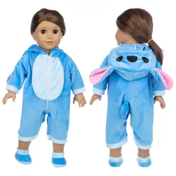 2021 Mavi Tulumlar için Fit Amerikan Kız oyuncak bebek giysileri 18 inç Bebek, Noel Kız Hediye(sadece giysi satmak)
