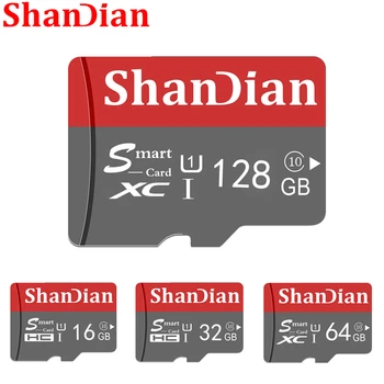 SHANDIAN Akıllı SD Kart 32GB Yüksek Hızlı Sınıf 10 16GB/64GB Gerçek Kapasite 128GB Mini SD Hafıza Kartı TF Kart Akıllı Telefon için
