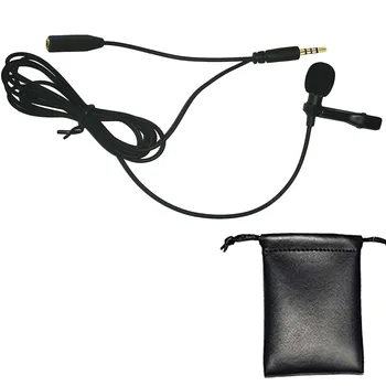 Besegad Mini Yaka Telefonu Mikrofon Mikrofon 3.5 mm Jack Kablolu Klip Yaka Eller Serbest Kulaklık Kulaklık Girişi Bağlantı Noktası