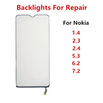 Arka ışık Nokia 1.4 2.3 2.4 5.3 6.2 7.2 için arka ışıklar Değiştirin Onarım lcd ekran filmi ekran ışık kılavuzu karton