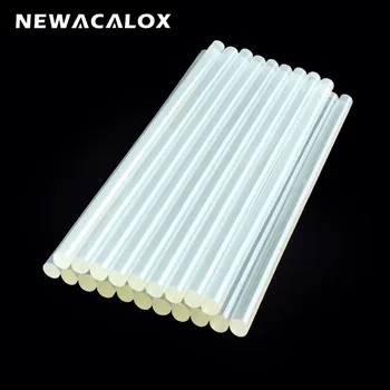NEWACALOX 20 adet Beyaz 11mm x 200mm Sıcak Eriyik Tutkal Çubukları Elektrikli Tutkal Tabancası Silikon El Sanatları Albümü Tamir Araçları Alaşım