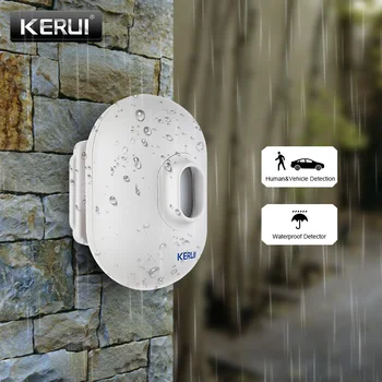 KERUI P861 Açık Su Geçirmez PIR Hareket sensör dedektörü Kablosuz güvenlik Alarm Sistemi Driveway Garaj hırsız alarmı Sensörü