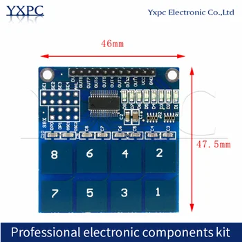 1 adet TTP226 8 Kanal Dijital Kapasitif Anahtarı Dokunmatik Sensör Modülü Arduino UNO Kurulu için
