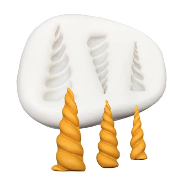 Unicorn Boynuz silikon kalıp Sugarcraft çikolatalı kek Pişirme Kalıp Fondan Kek Dekorasyon Araçları