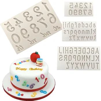 Aouke Mektup Numarası Şekilli Silikon Kek Kalıbı Kek Dekorasyon Aracı Mutfak Pişirme Kalıp Fondan Çikolata Şeker Aracı