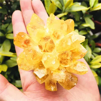 200 - 500g doğal sarı hayalet kuvars kristal küme şifa kristalleri ham taş numune ev ve ofis dekorasyonu feng shui