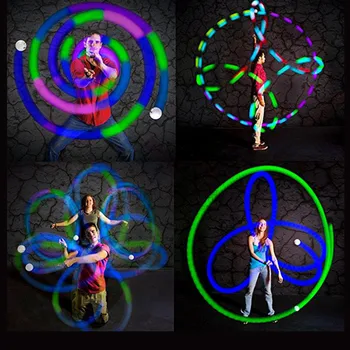LED POI topu parlayan oryantal dans seviyesi el atılan toplar Yoga hareket spor sahne aydınlık ışık Neon noel partisi disko DJ