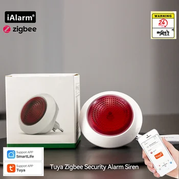ıAlarm SmartLife Tuya Zigbee Akıllı Siren 100V 240V Sirena Alarm 100dB Kablosuz Alarme Sistemi Güvenlik Korumak