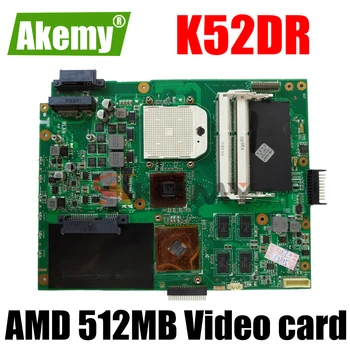Akemy K52DR Laptop anakart ASUS için K52DR A52DE K52DE A52DR K52D orijinal anakart AMD 512MB Ekran kartı
