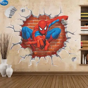 Örümcek Adam duvar çıkartmaları Genç Odaları İçin Marvel Superman Klasik Jest Kendinden Yapışkanlı Duvar Kağıtları Duvar Resimleri Ev Dekorasyon Modern