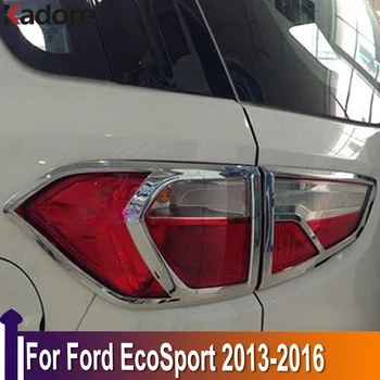 Ford Ecosport 2013 için 2014 2015 2016 ABS Krom Arka Arka İşık Lambası Kapak Trim Kuyruk İşık Sticker Çerçeve Dış Aksesuarlar
