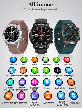 Yuvarlak IPS Dokunmatik Ekran reloj relojes inteligentes akıllı saat 2020 Adam Spor Relogio montre ios için akıllı saat android Telefonlar