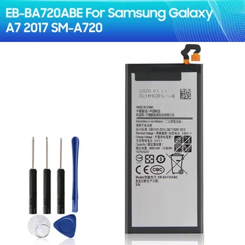 Samsung Yedek Pil için EB-BA720ABE Samsung GALAXY A7 2017 Sürümü A720 SM-A720 3600mAh Telefon Pil