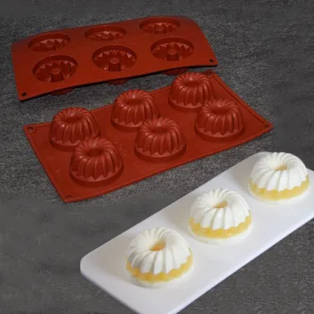 Yuvarlak Çiçek Şekli Silikon DoughnutDonut Makinesi Fondan Buz Ekmek Kalıp Fırın Kek Kalıbı Jöle Puding Kalıpları DIY Pişirme Aracı