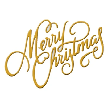 Merry Christmas Mektup Metal Kesme Ölür Şablonlar İçin DIY Scrapbooking Dekoratif Kabartma Zanaat Kalıp Kesme Şablonu Yeni 2019