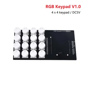 RGBDuino RGB Tuş Takımı V1. 0 4x4 tuş takımı DC5V RGB arka Beyaz yuvarlak keycaps Arduino için Panoları
