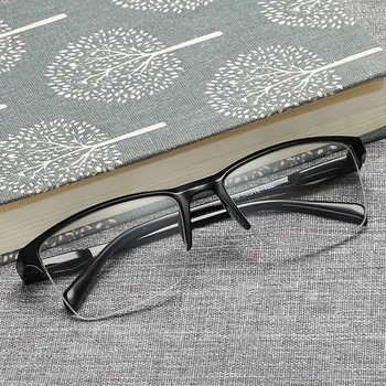 seemfly Yarım Çerçeve okuma gözlüğü Presbiyopik Gözlük Erkek Kadın Uzak Görüş Gözlük Gücü İle +50 +75 +100 +400'e kadar