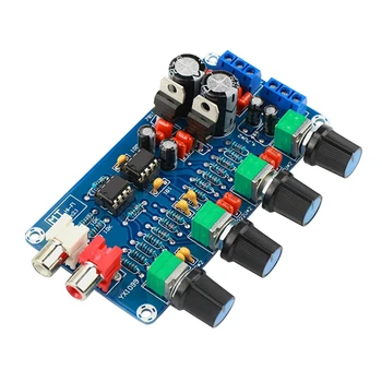Amplifikatör NE5532 Preamp Preamplifikatör Ses Tonu Kontrol Bitmiş Kurulu Tiz Orta Kademe Bas EQ DIY Çift AC 12V-18V