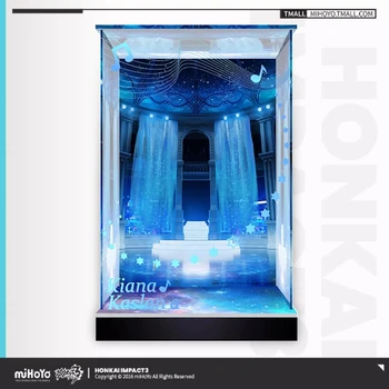 3D Oyun Honkai Darbe Kiana Kaslana Kutsal Gece Senfoni Ver. 1/9 Cosplay Şekil Ekran Kutusu Anime Akrilik ABS PVC Heykeli Booth