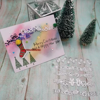 Noel dekorasyon Metal Kesme Ölür Scrapbooking Kart Yapımı İçin DIY Kabartma Kesim Yeni Zanaat Desen